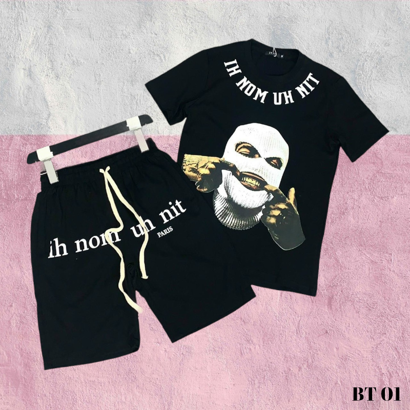 Bộ Quần Áo Thể Thao Nam Mặt NINJA Mùa Hè Hot 2021 Phối Màu Đen Trắng | BigBuy360 - bigbuy360.vn