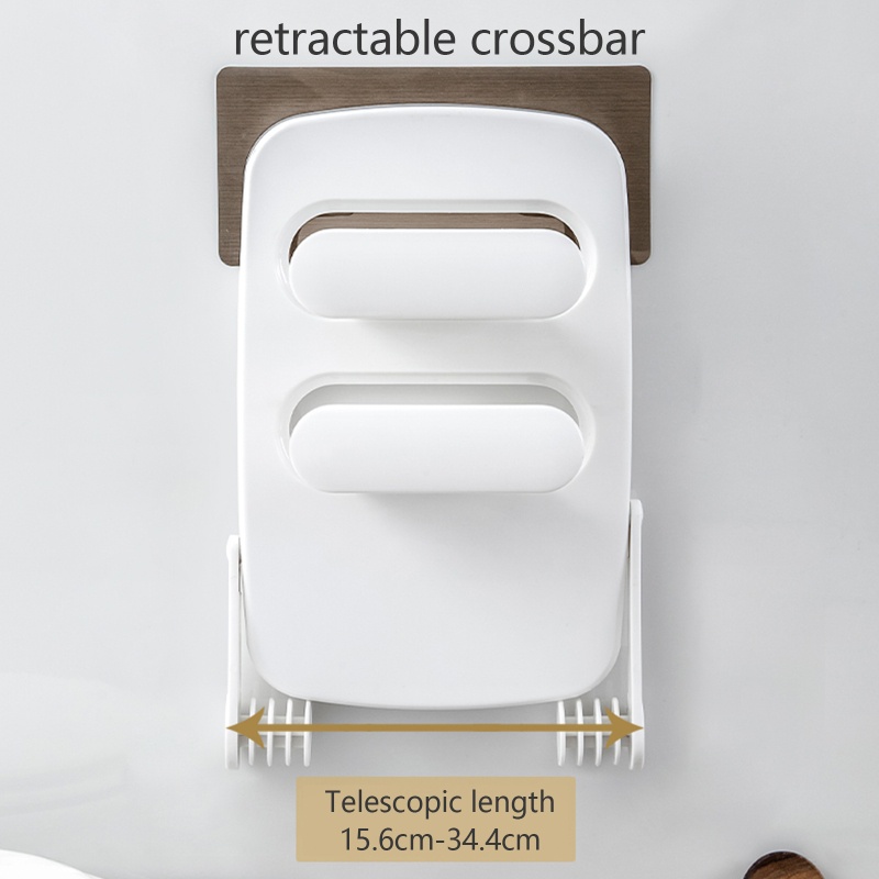 Giá Đỡ Cuộn Khăn Giấy Bằng Nhựa Không Cần Khoan Tiện Dụng Cho Gia Đình