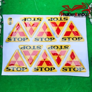 TEM NỔI CHỮ STOP 10 TẤM
