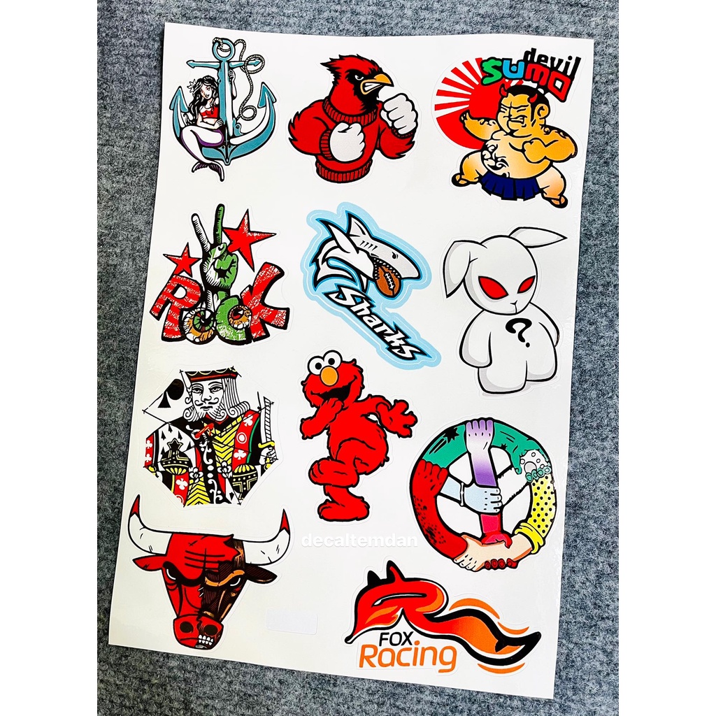 DDXM - V15/2BN - DECAL TEM CHÌM HÌNH CÁC NHÂN VẬT PHIM HOẠT HÌNH