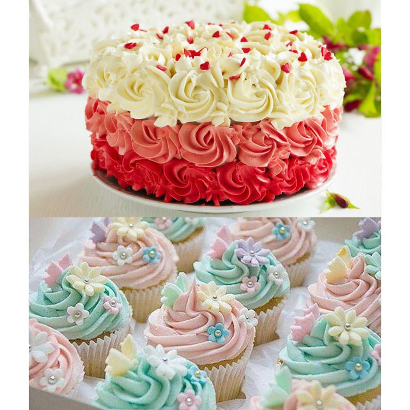 8 Đầu Bắt Bông Kem Trang Trí Bánh Bằng Thép Không Gỉ