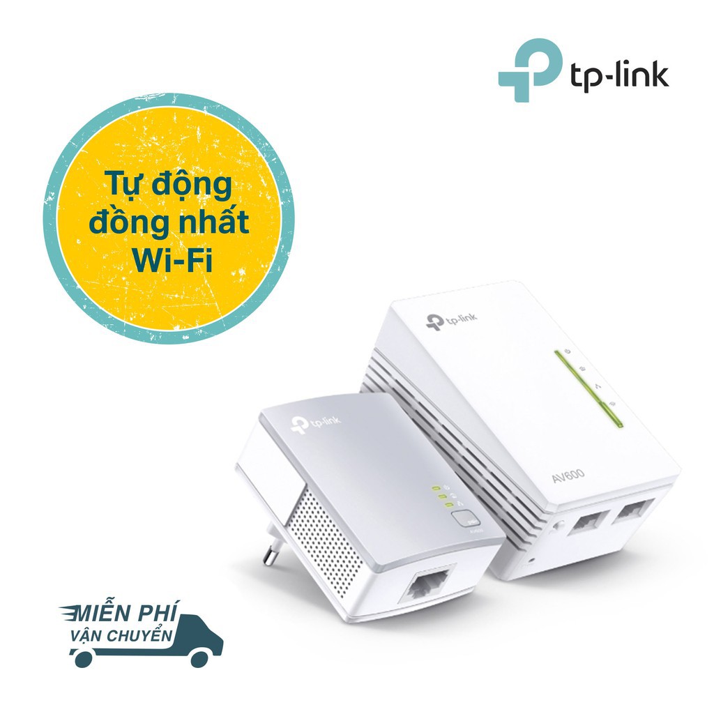 TP-Link Bộ mở rộng Internet qua đường dây điện Wi-Fi Chuẩn N 300Mbps AV600-TL-WPA4220KIT- Hãng phân phối chính thức