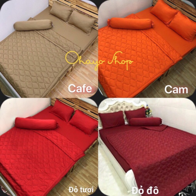 Trọn bộ drap thun❤️FREESHIP❤️ga thun Hàn Quốc( 01 ga, 3 Áo gối, 01 chăn)