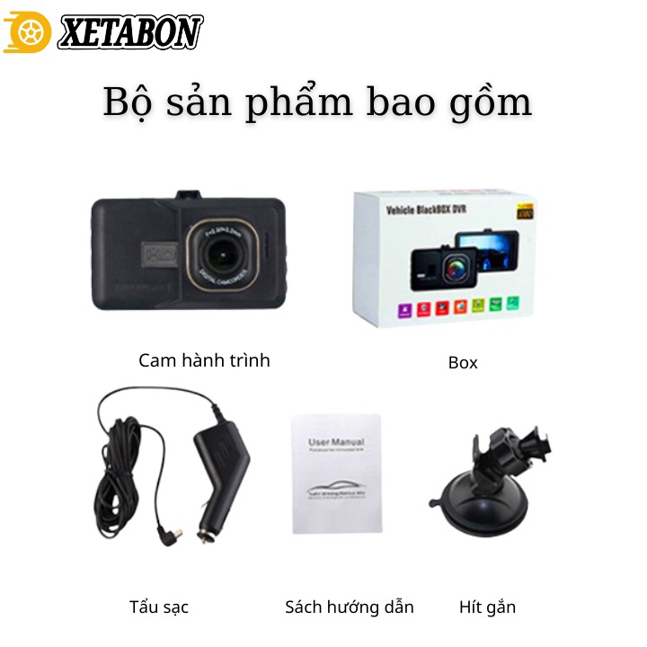 Camera Hành Trình ô tô Vehicle BlackBOX Full HD, Cam hành trình1 ĐỔI 1 TRONG 1 năm BẢO HÀN