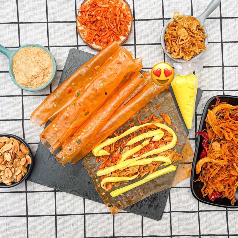 Set Bánh Tráng dẻo tôm  Bơ Lục Vị size to bé, phù hợp 4-5 người ăn Thèm gì cũng có
