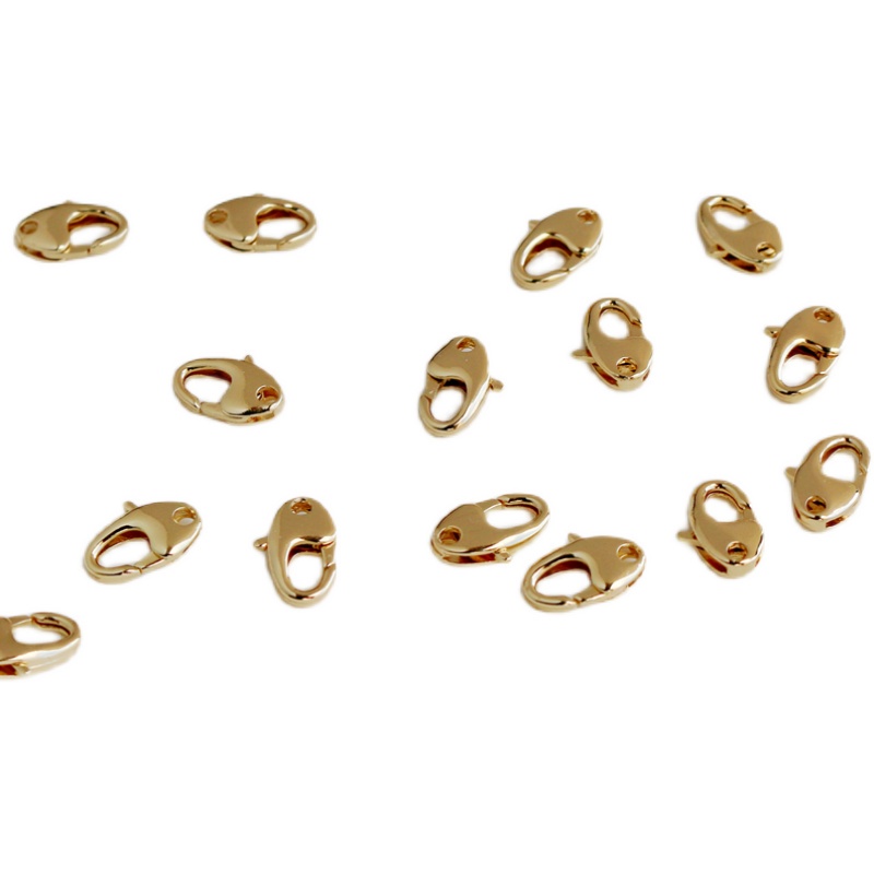 Móc Cài Càng Cua Bằng Đồng 14K 6 * 11mm Dùng Làm Vòng Tay/Vòng Cổ