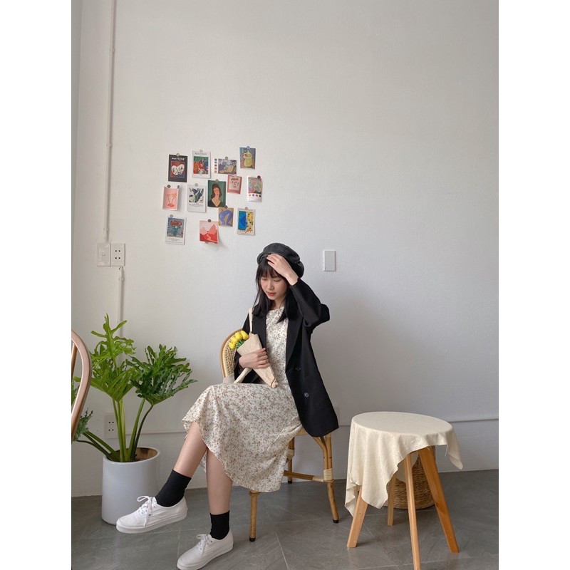 VÁY HOA CỎ VINTAGE DÁNG DÀI