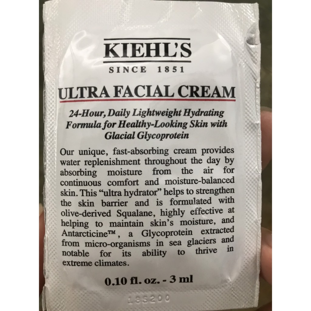 Kiehls Kem Dưỡng Ẩm Ultra Facial Cream 24h 3ml sample