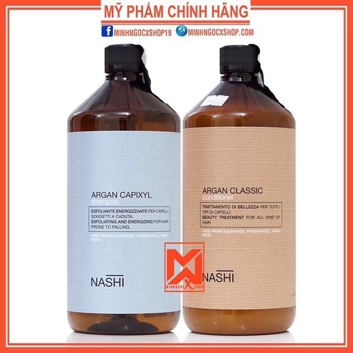 Dầu gội xả chống rụng tóc NASHI ARGAN CAPIXYL 1000ml chính hãng