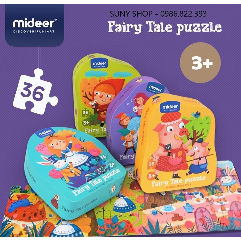 BỘ XẾP HÌNH FAIRY TALE PUZZLE - MIDEER-CHÍNH HÃNG