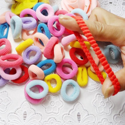 Set 100 dây buộc tóc nhiều màu