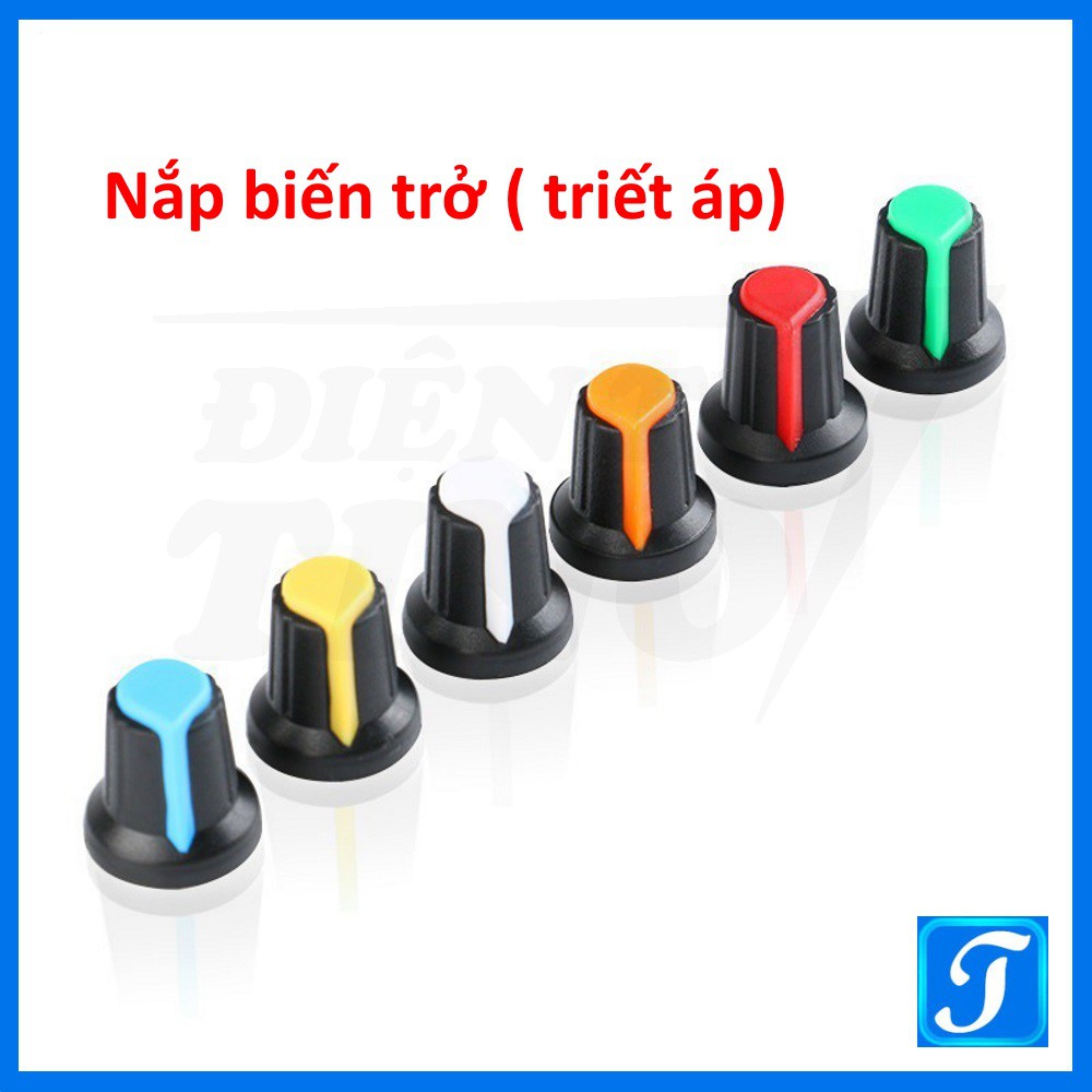 Nắp xoay biến trở WH148 nhựa AG2 nắp chụp biến trở volume triết áp nhiều màu (1 cái)