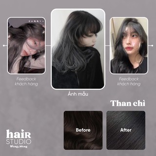 (KHÔNG TẨY - MÀU DARK GREY/PENCIL GREY/THAN CHÌ/THAN CHÌ KHÓI/ĐEN CHÌ/ĐEN KHÓI) Sản phẩm tự nhuộm tóc tại nhà