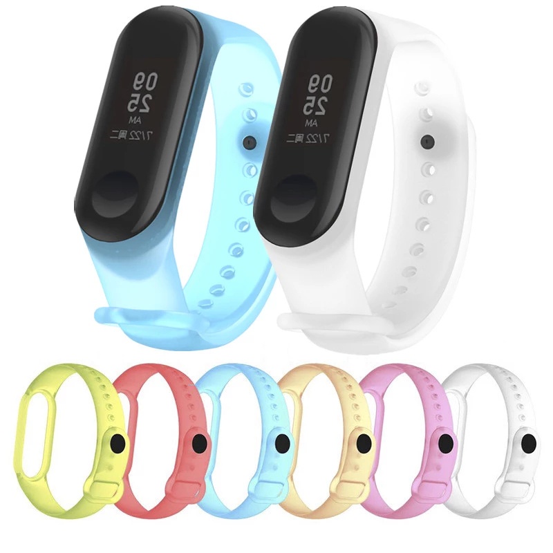 Color Clear Strap For Xiaomi Mi Band 3 4 5 6 Replaceable Bracelet