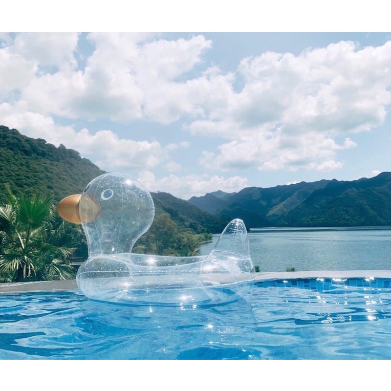 Phao bơi vịt trong suốt cho bé.
