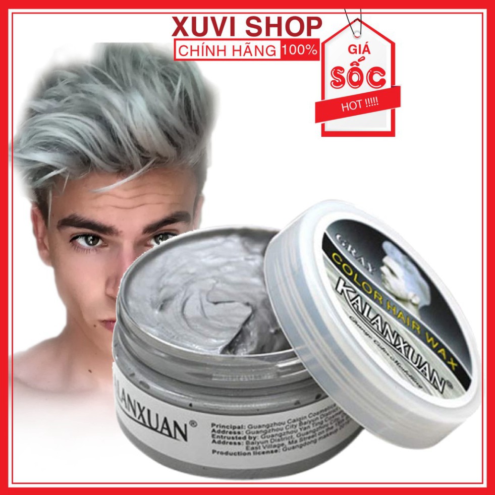 Sáp Vuốt Nhuộm Tóc Màu Xám Khói / Bạc KALANXUAN 100ml Chính Hãng Đổi Màu Tạm Thời - XUVI SHOP