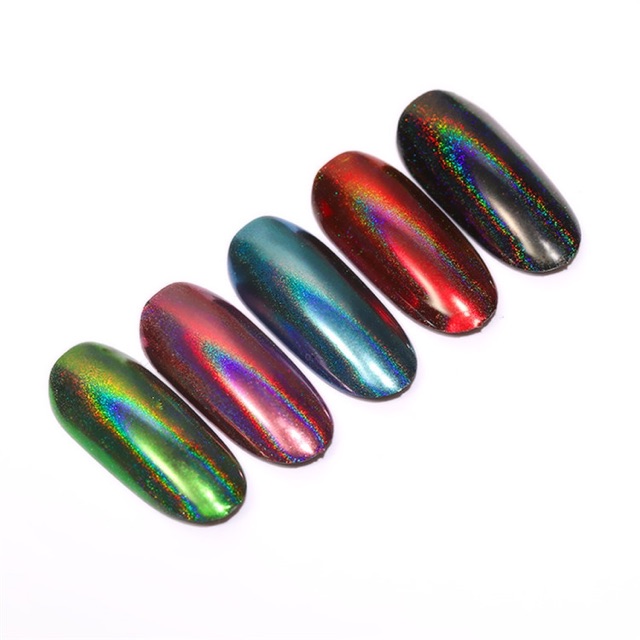 Tráng gương cầu vòng trang trí móng tay