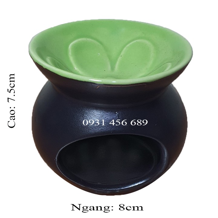 Xông tinh dầu sứ cao cấp ngang 8cm