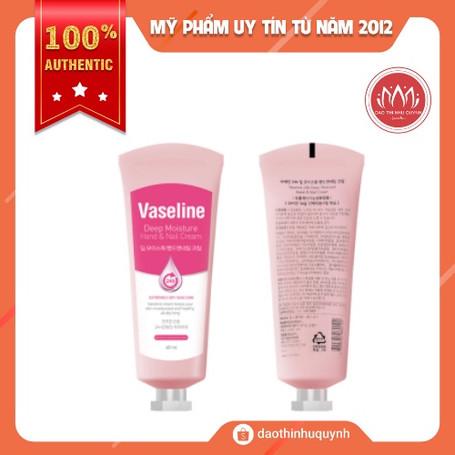 Kem Dưỡng Da Tay Và Móng Vaseline Deep Moisture Hand &amp; Nail Cream 60ml