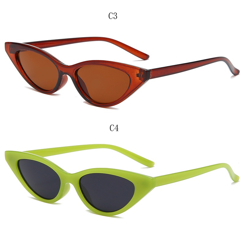 Kính Mát Thời Trang Khung Mắt Mèo Tam Giác Nhỏ Cổ Điển Cho Nữ