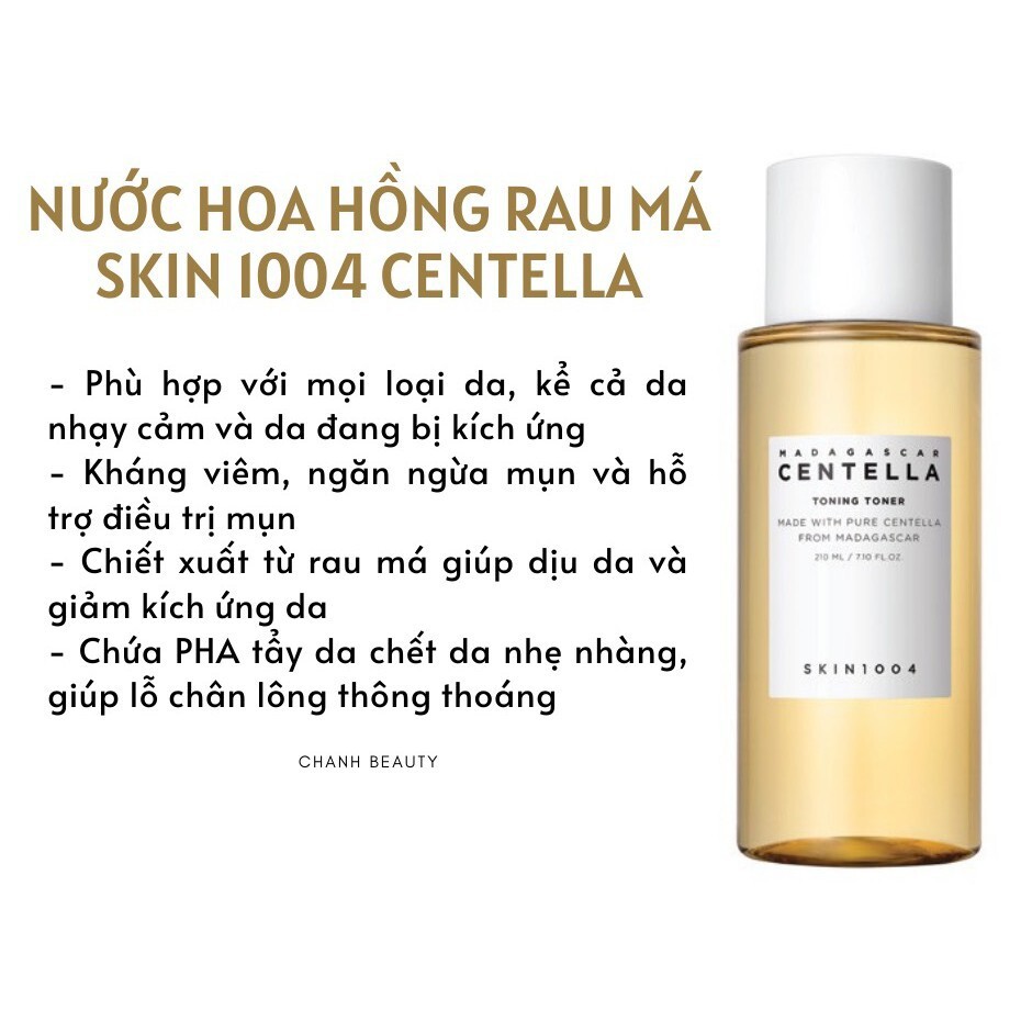 Nước Hoa Hồng SKin1004 Madagascar Centella Toning Toner Rau Má Phục Hồi Và Tái Tạo Da 210ml