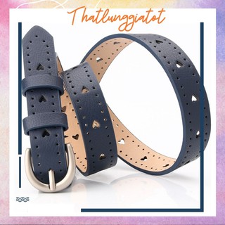 Thắt lưng nữ mặt kim lỗ trái tim bản 2.3cm tl073 - thắt lưng giá tốt
