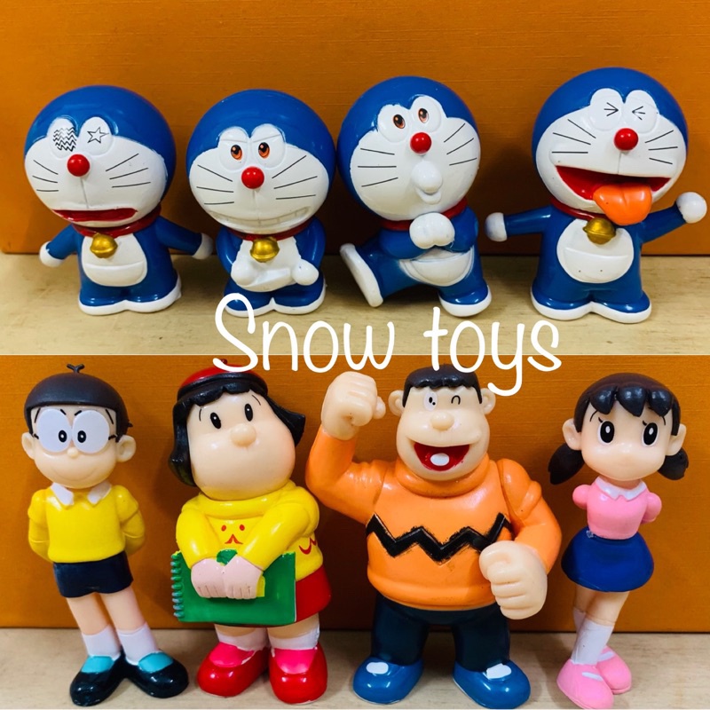 Mô hình Doraemon Doremon - Trọn bộ 8 Mô hình: Nobita Shizuka Jaian Jaiko Doraemon - Xuka Chaien Chai