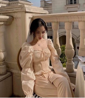 ÁO NUDE BẸT VAI BO EO (KÈM HÌNH THẬT)