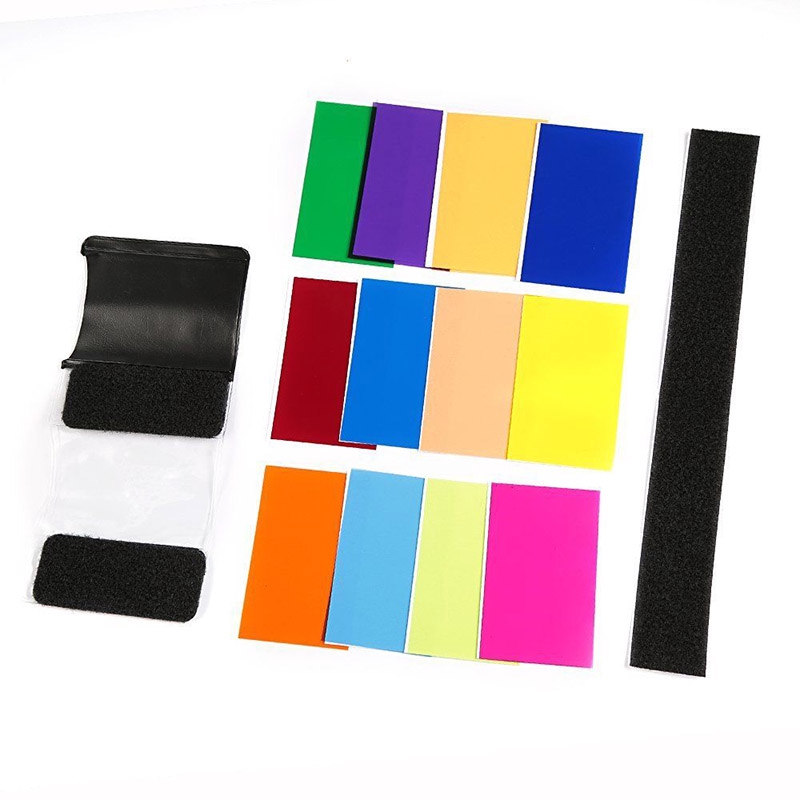 Bộ 12 tấm gel lọc màu dành cho đèn flash máy ảnh