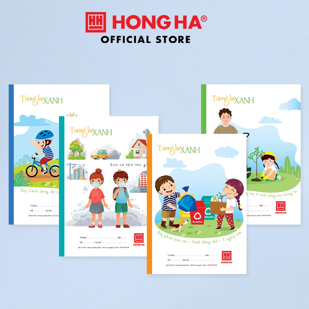 Vở 5 Ô ly 48 trang Hồng Hà School Cool 0519