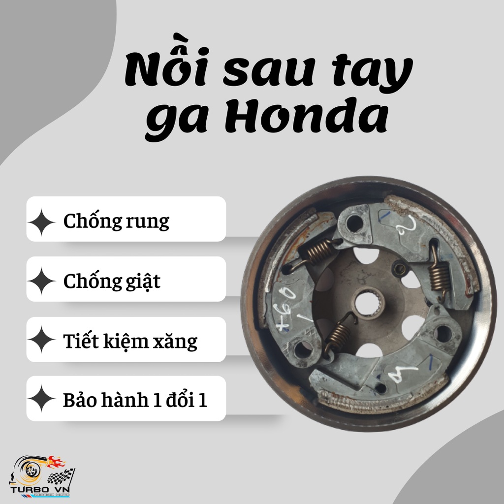 Nồi sau tay ga cho các dòng xe Honda SH150, SH Ý, SH125 bao gồm (Chuông, ba càng, đế nồi, vĩ, lò xo, cao su)