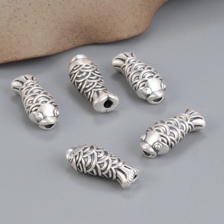 [S925] Charm 3D cá bạc chiêu tài - MH686 MOCHUONG JEWELRY
