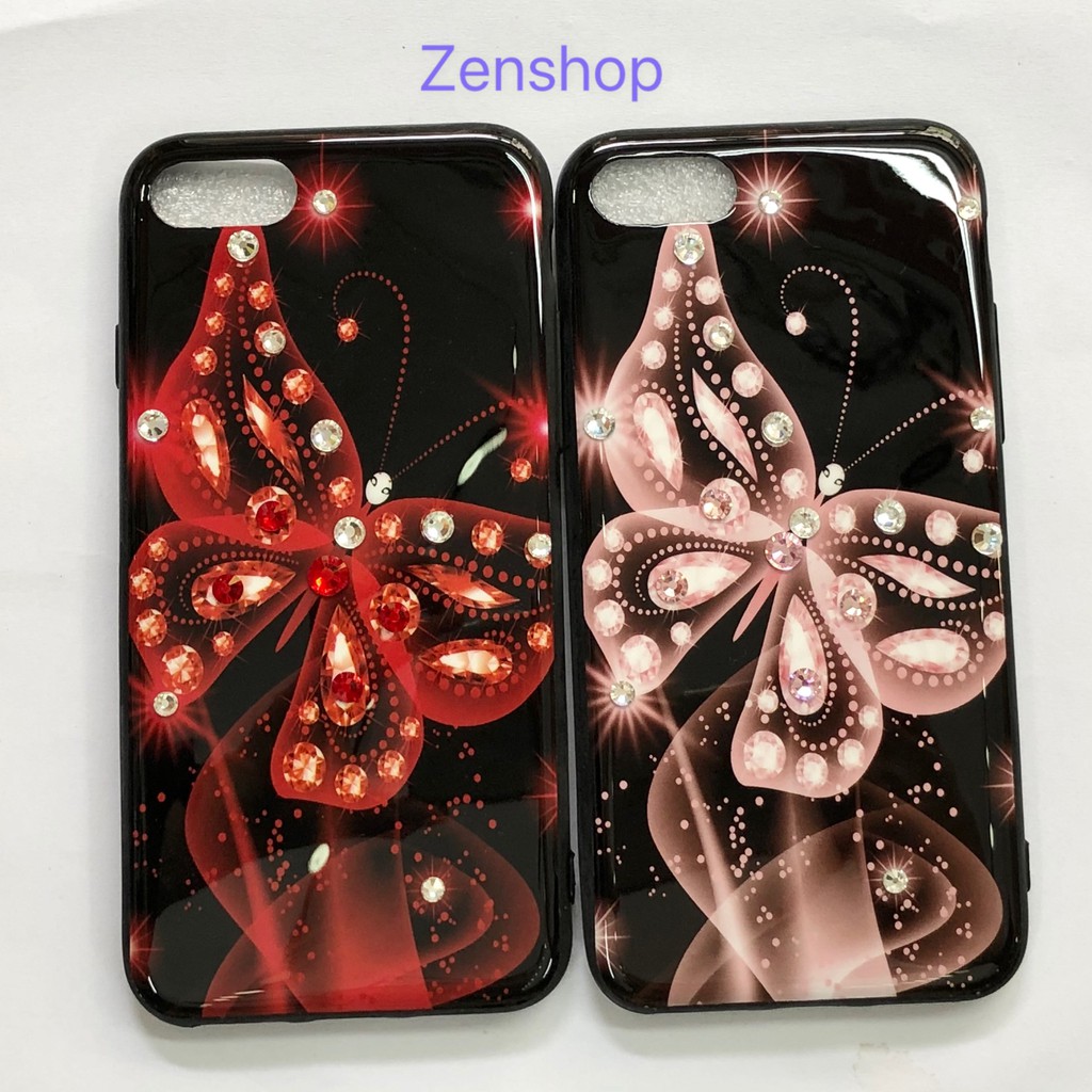 Ốp lưng bảo vệ hình BƯỚM ĐÍNH ĐÁ IPhone 7/8/7plus/8plus/X/XS/XS Max- Phụ kiện điện thoại Zenshop