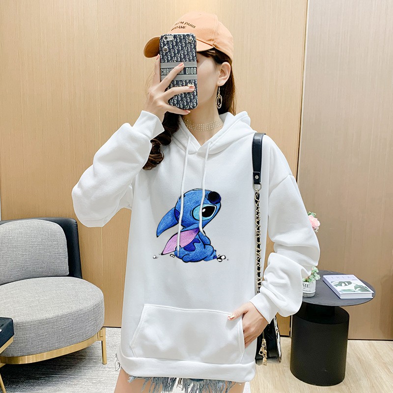 Áo Khoác Hoodie Nữ Cute Thú Stitch Unisex Nỉ Bông Êm Ái Họa Tiết Dễ Thương - MSP T38