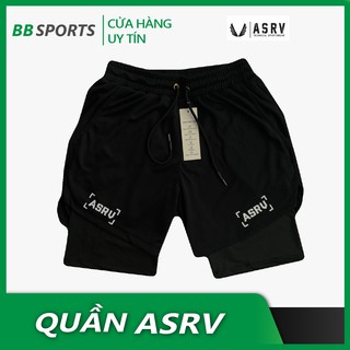 Quần short tập gym 2 lớp ASRV - Quần đùi thể thao nam - BB SPORTS