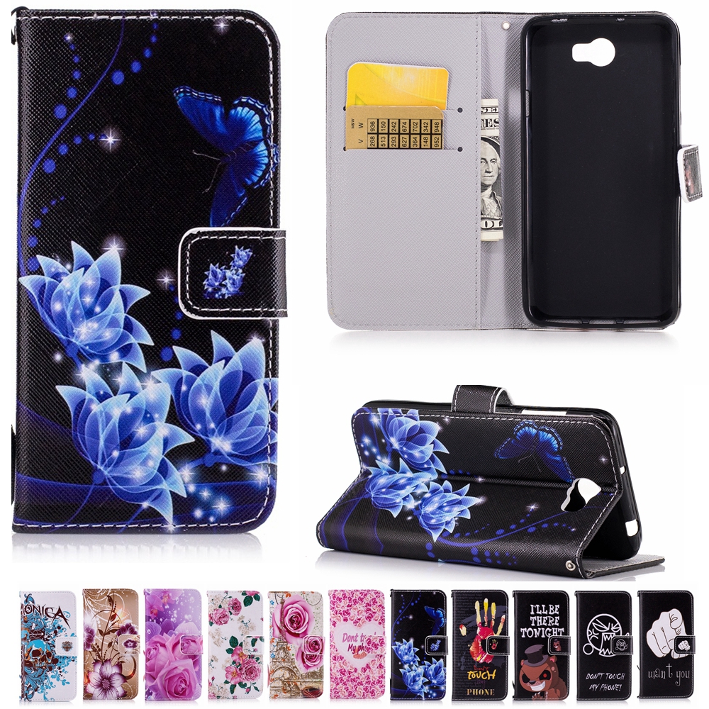 For Huawei Y5II Case Leather Flip Case For Huawei Y5 II Y6 II Compact  Y 5ii / Y 5 II CUN-U29 CUN-L21 CUN-L01 Honor 5A Cases