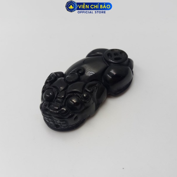 Mặt dây chuyền Tỳ Hưu Đen 1 đồng xu phía dưới thời trang phụ kiện trang sức Viễn Chí Bảo M200131