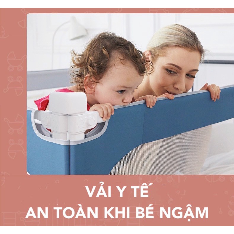 Thanh chắn giường Nhật Bản V-BABY N1S - NEW 2022 Nâng hạ 1 bên Cao 105cm và V-BABY KHỦNG LONG  ( 1 THANH CHẮN 1 MẶT )