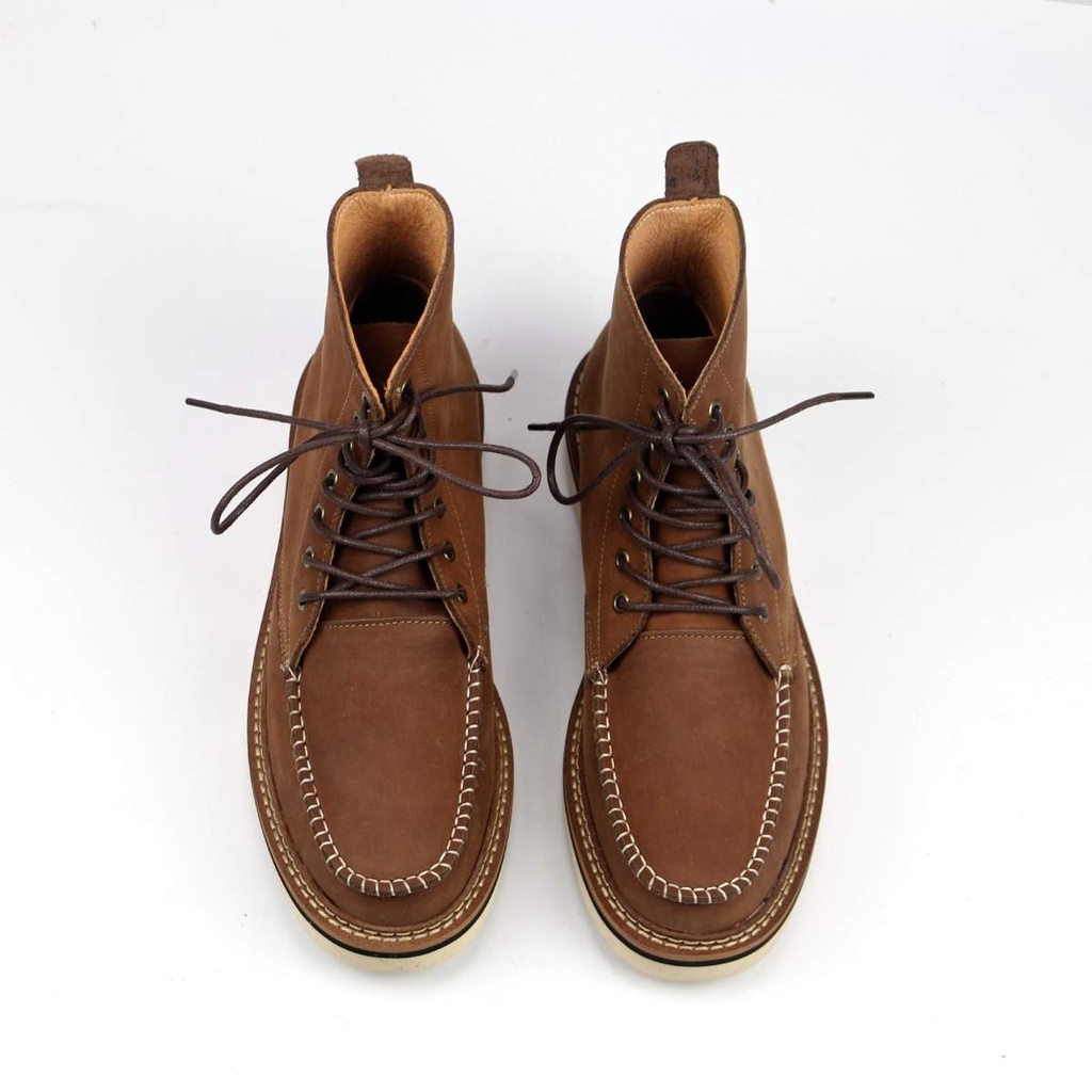 Giày Boots nam Moctoe da bò sáp mộc nâu Lucas Shoes bảo hành 1 năm | WebRaoVat - webraovat.net.vn