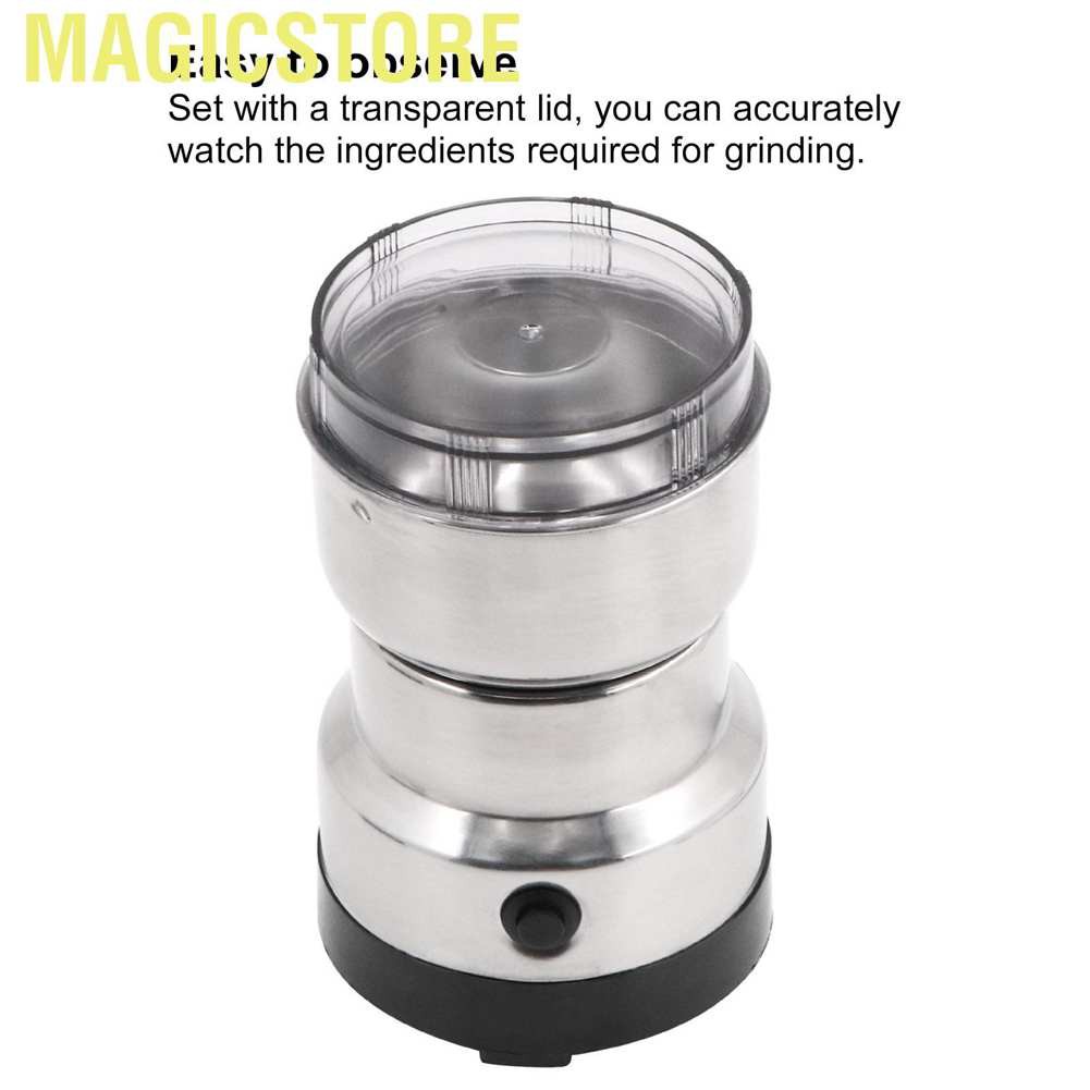 Magicstore Portable Coffee Grinder Household Electric Bean Grinding Machine for Home EU Plug 220V