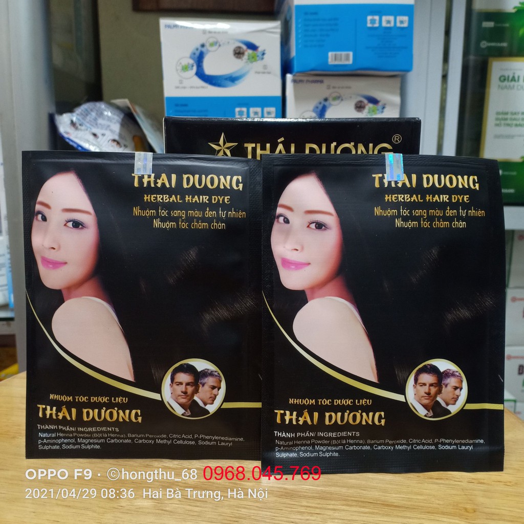 Dầu nhuộm tóc đen Thái Dương hộp 5 gói