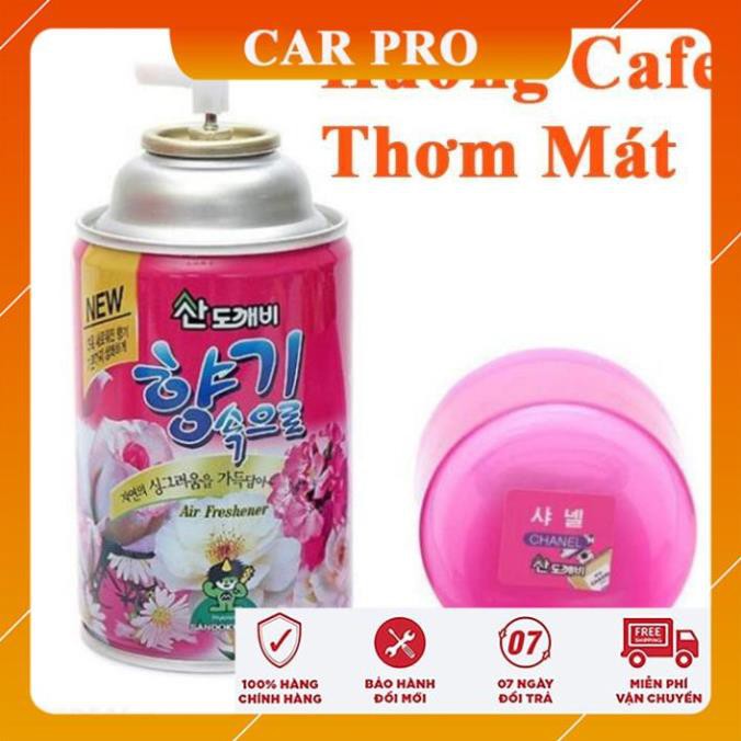 Bình xịt khử mùi xe ô tô hương cafe hàng Hàn Quốc - nước hoa xịt thơm 300ml - CAR PRO