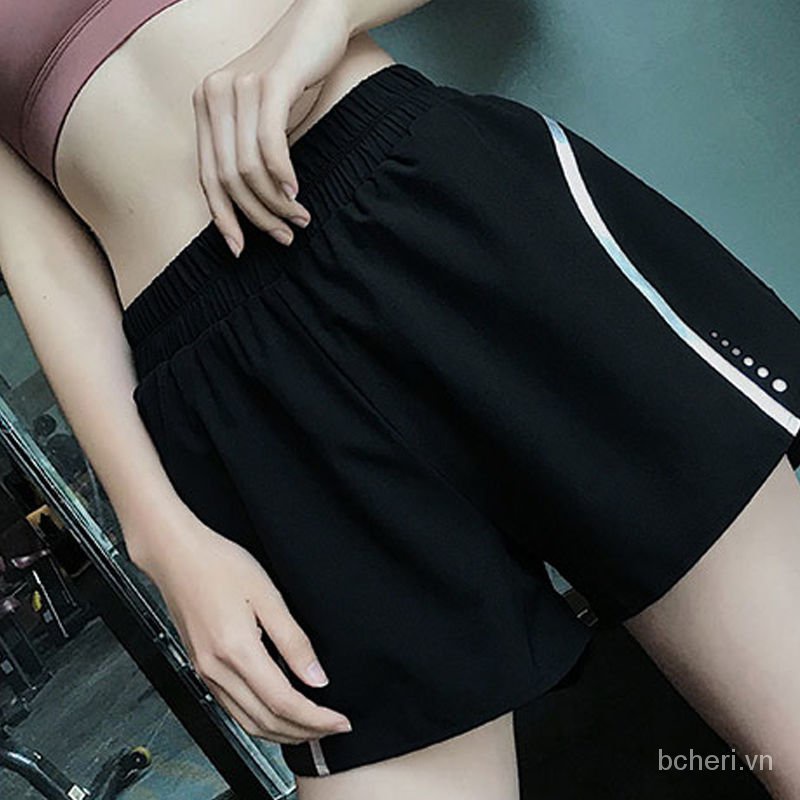 Thể Thao Màu Đỏ Chạy Thể Dục Thể Thao Quần Short Nữ Chống Ánh Sáng Giả Bao Gồm Lót Lỏng Lẻo, Thoáng Khí, Nhanh Chóng Làm Khô Quần Yoga | BigBuy360 - bigbuy360.vn