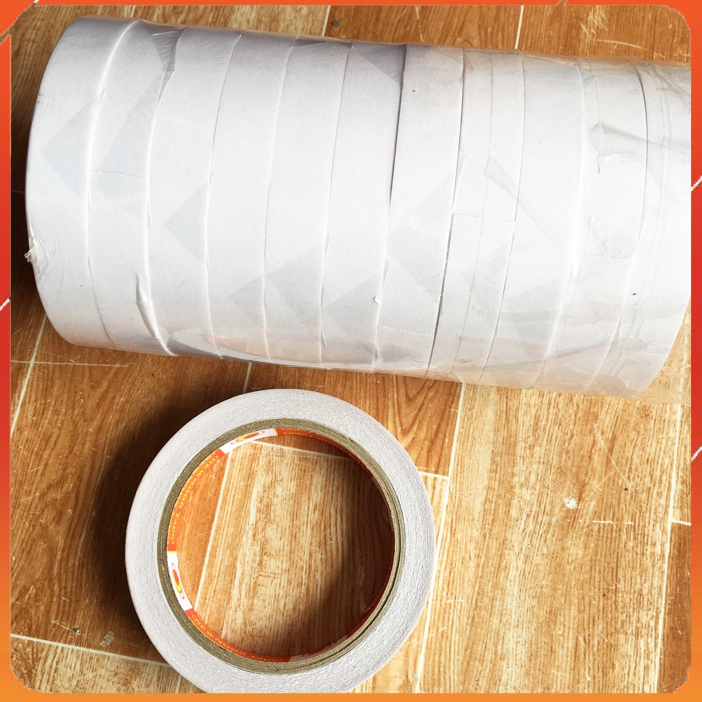 Băng Keo 2 Mặt - 10Y - Keo Hai Mặt 1.2cm, 1.6cm, 2.0cm dán tem tủ lạnh, dụng cụ học sinh