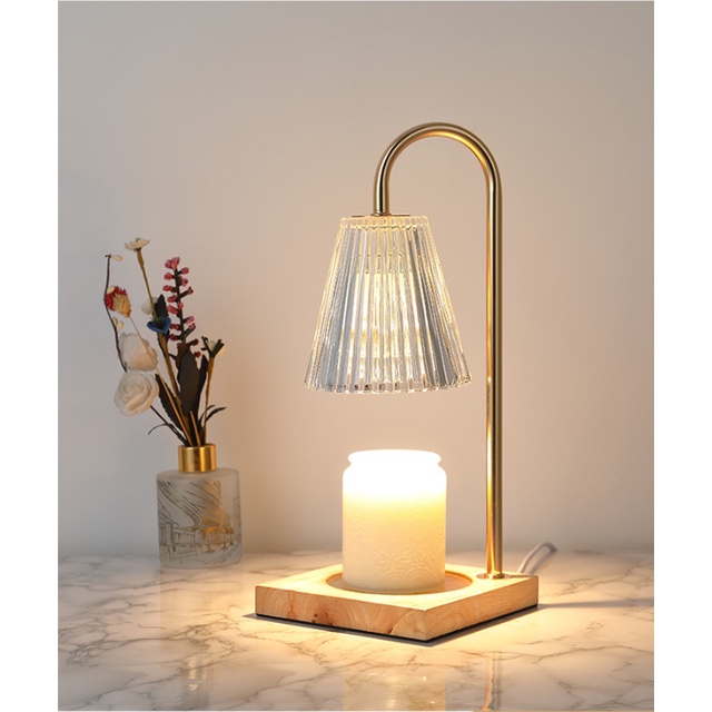 Đèn đốt nến thơm,đèn trang trí,đèn ngủ đế gỗ phong cách hiện đại,sang trọng,luxury