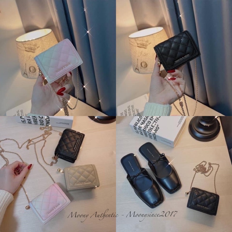 Ví trám mini kèm xích đeo chéo 50701179 fullbox