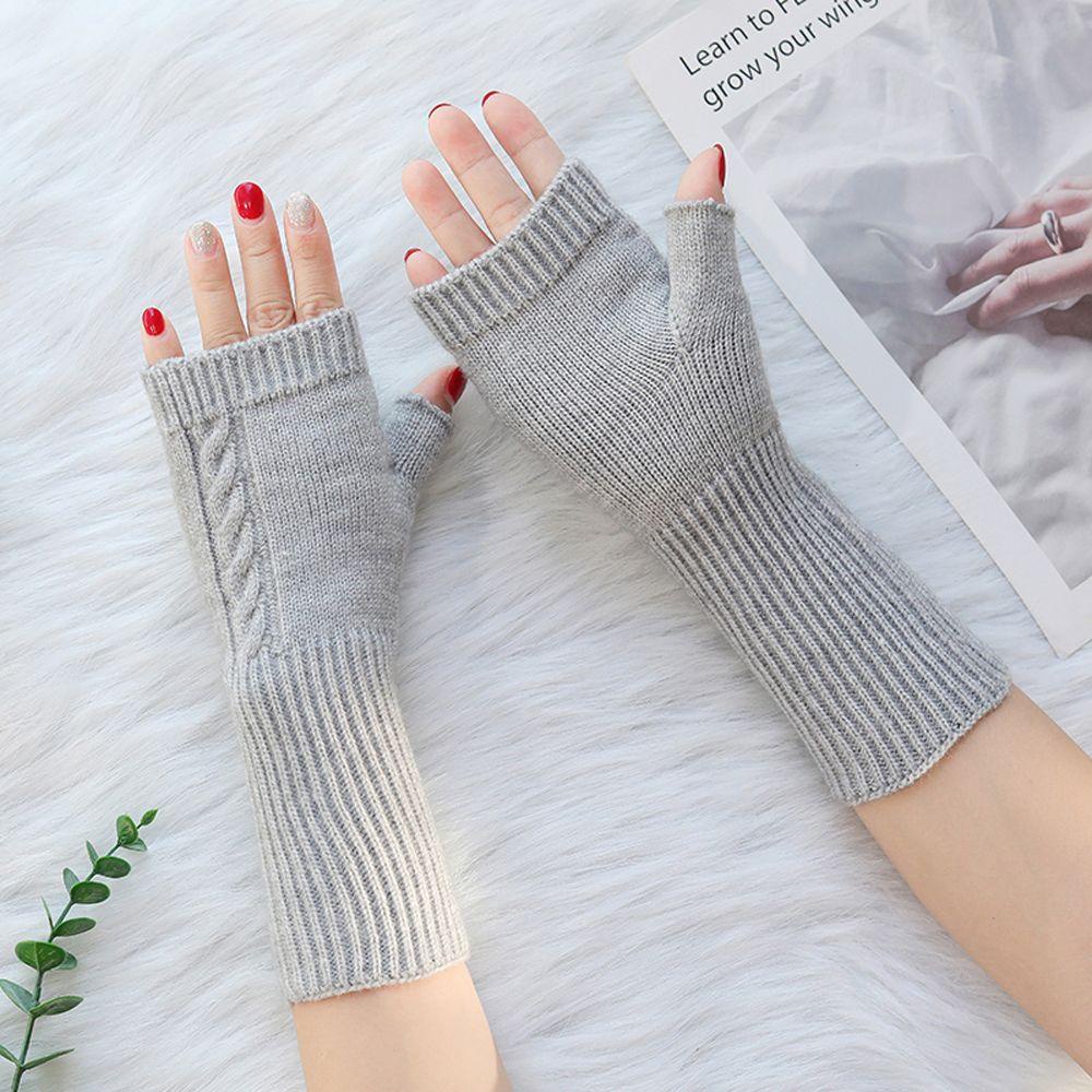 QQMALL Đôi Găng Tay Len Giữ Ấm Mùa Đông Cho Nam Nữ