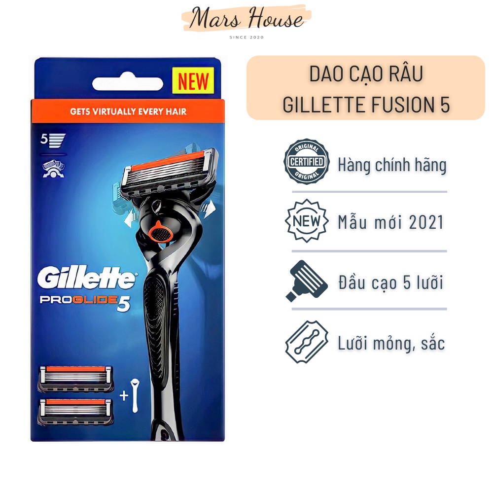 Dao cạo râu 5 lưỡi Gillette Fusion