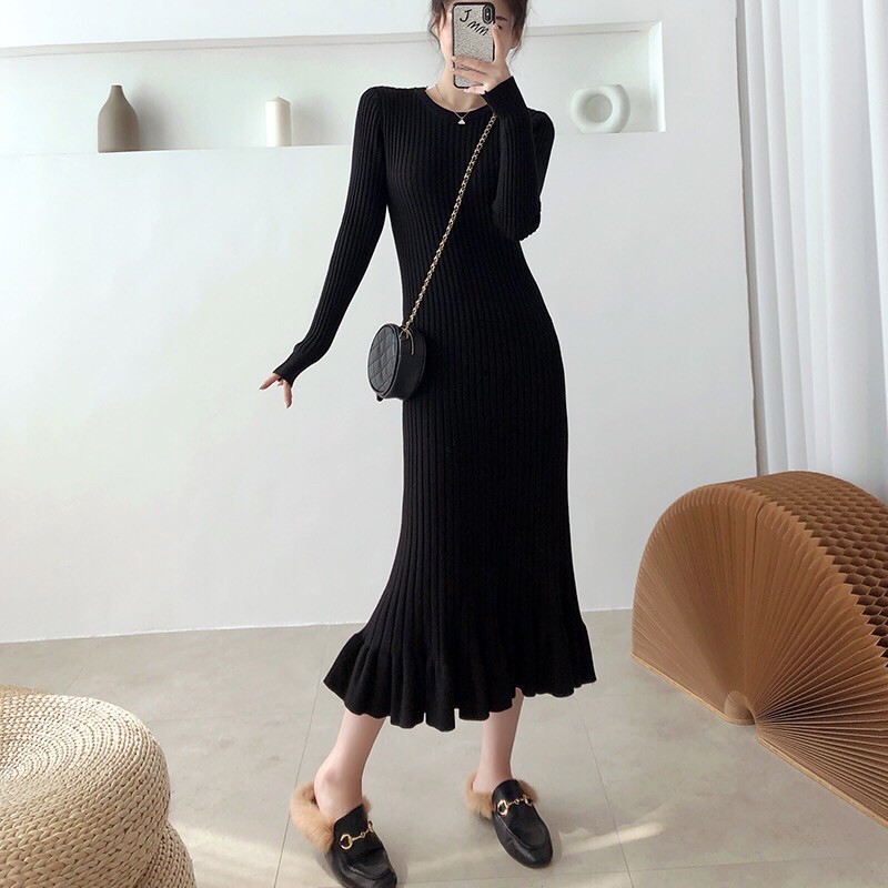 Váy len suông đuôi cá hàng Qc loại đẹp