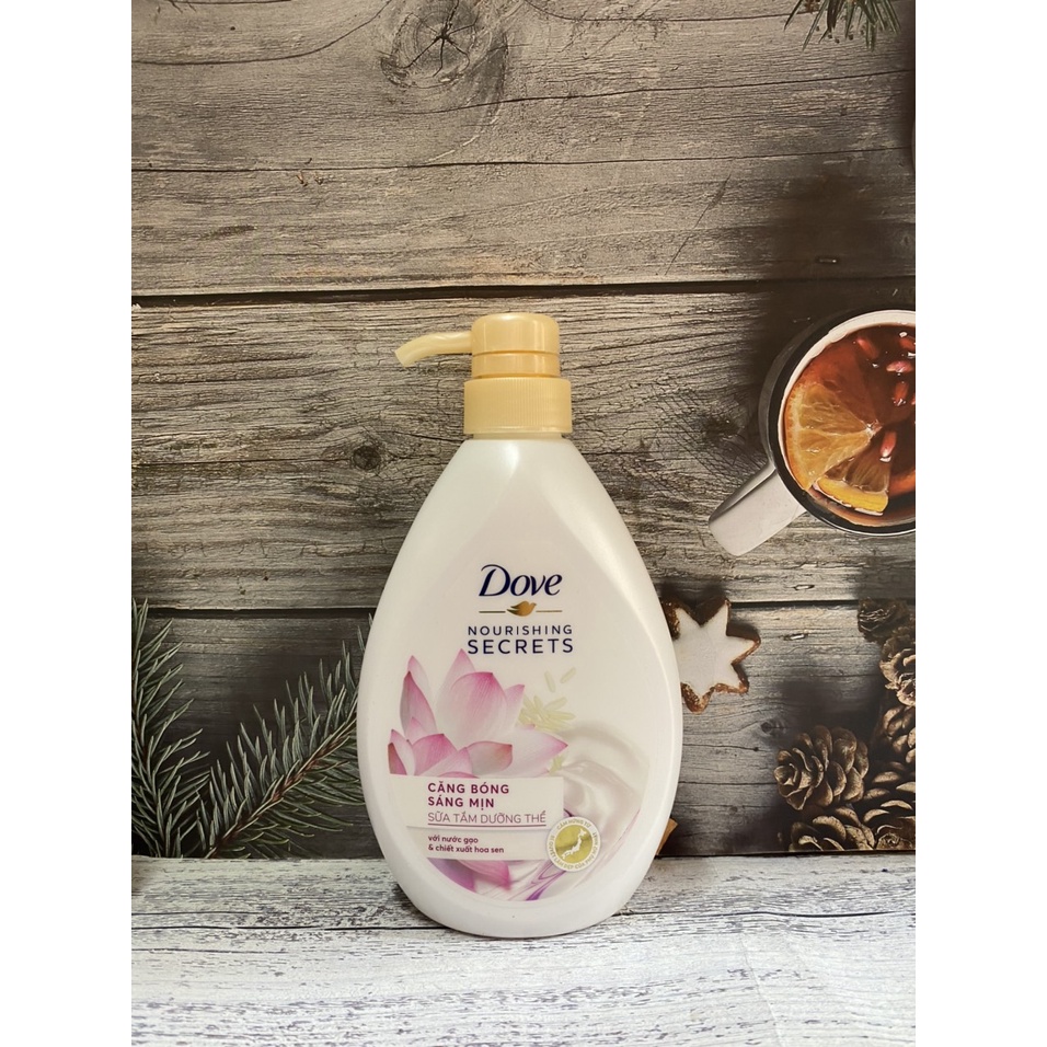 Sữa tắm DOVE  hoa sen và nước gạo 530g ❣️ SỮA dưỡng thể DOVE căng bóng sáng mịn